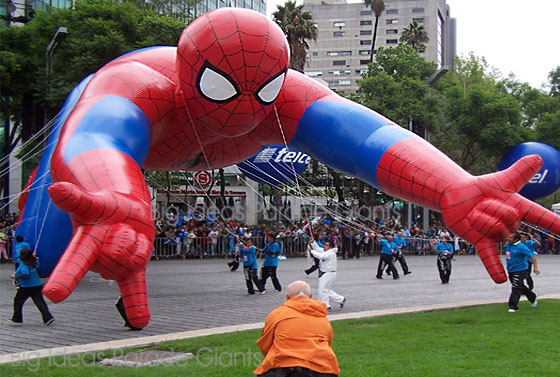 Spiderman Helium Balloon in Flight